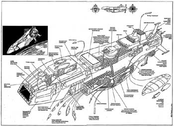 Click to see a larger version of Icarus, the Guardians of the Galaxy Spaceship