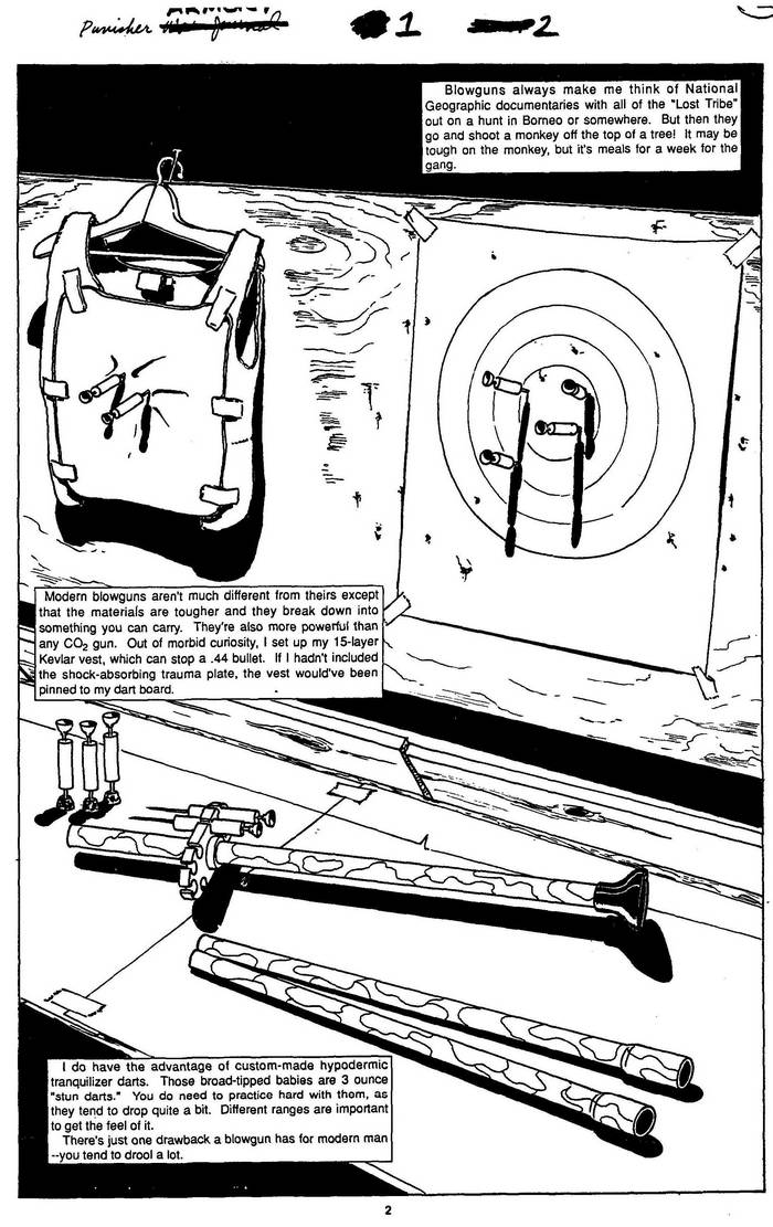 Blowguns - The Punisher Armory No. 1, July, 1990, Page 2