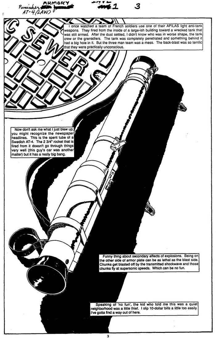 AT4 Light Antitank Weapon - The Punisher Armory No. 1, July, 1990, Page 3