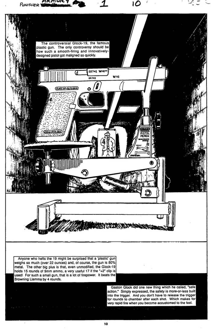 Glock-19 - The Punisher Armory No. 1, July, 1990, Page 10