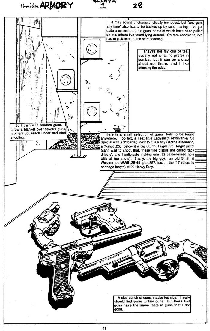 Random Guns - The Punisher Armory No. 1, July, 1990, Page 28