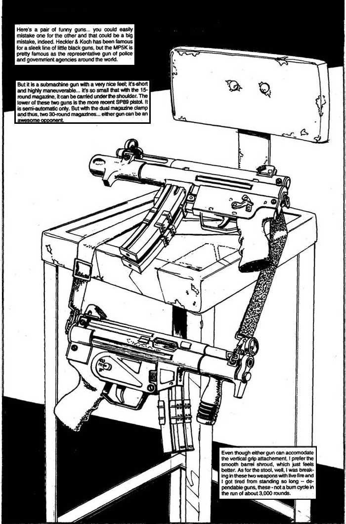 MP5K and SP89 - The Punisher Armory No. 2, June, 1991, Page 5