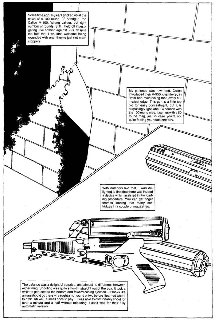 Calico M-950 - The Punisher Armory No. 2, June, 1991, Page 21