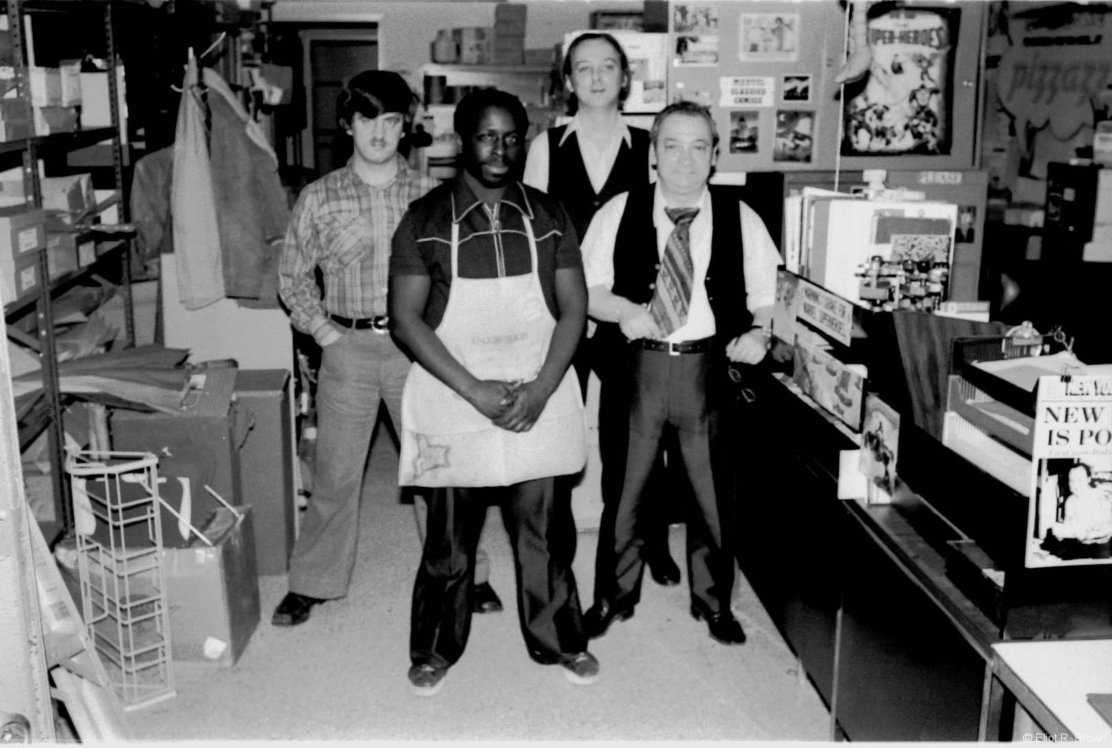 Marvel generated a LOT of mail. These guys made it all move. L-R: John Galvin, Poppy Lopez, Mike Kudzinowski and Tony Cerniglia.
