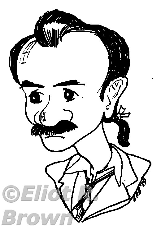 A sketch I did of Mark that he used for a “Mark’s Remarks” (a monthly column similar to the remarkable Stan’s Soapbox—this seems to have appeared in Marvel Age #79) that he sent back to me.