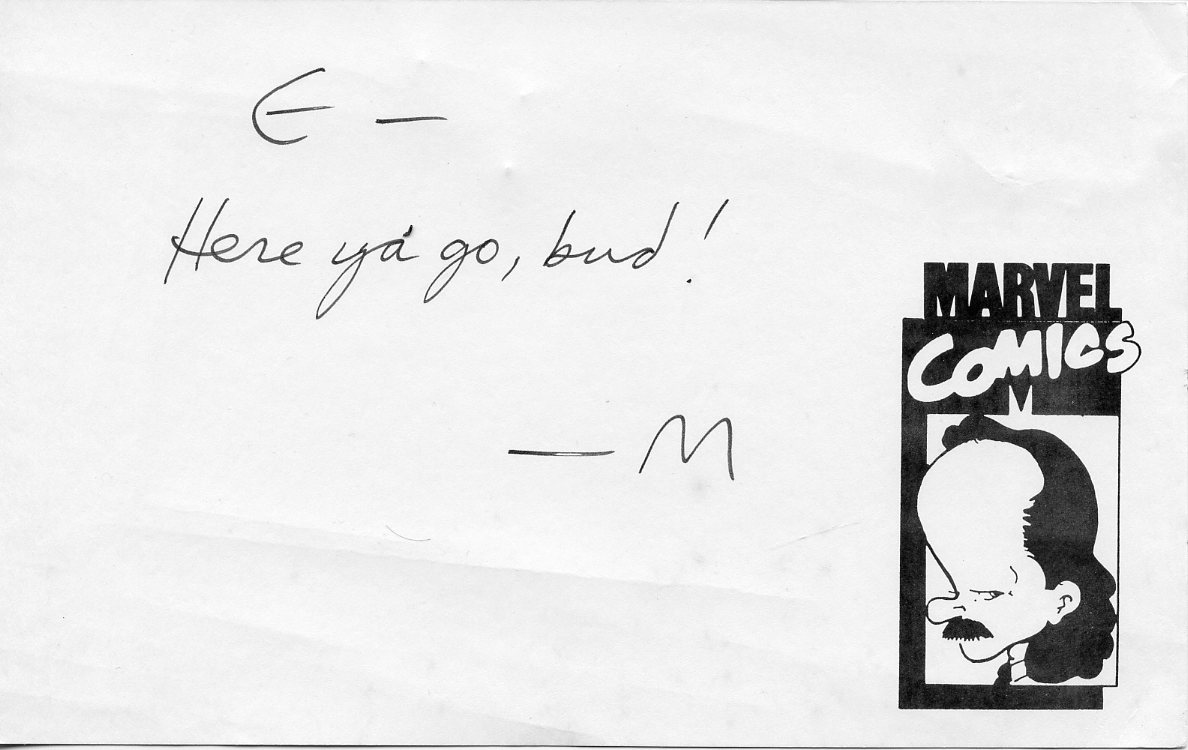 Another example of Mark’s practical playfulness. A post card that he could just send or use as a quick note card, etc.