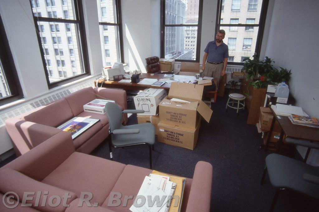 Editor in Chief Tom DeFalco and his expansive corner office!