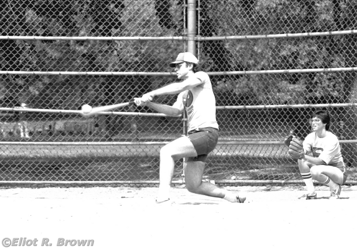 This is a poorly exposed image but one that captures the ball distorting on the tip of Jim’s bat. In that regard, I knew my shutter delay well.