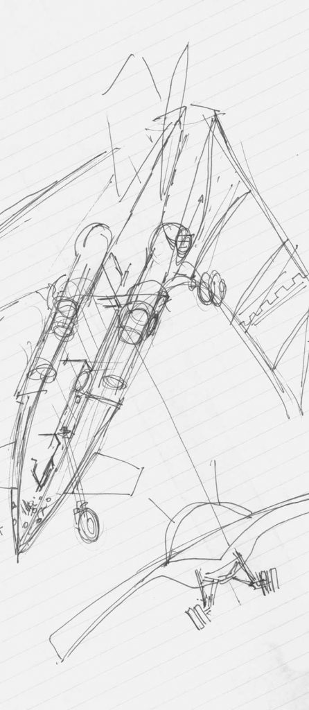 Captain America's Jet study drawings 5 of 5