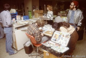 L-R: Bret, Steve, Louise, Pat (bent over), Jack Abel in the far background and standing in a fetching red cap, Walt Simonson (Mr. Louise Jones)