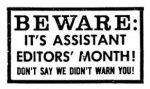 ERB’s Assistant Editor Month